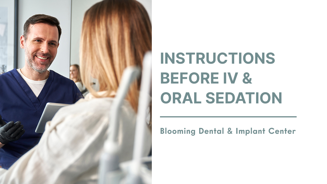 Instructions Before IV & Oral Sedation