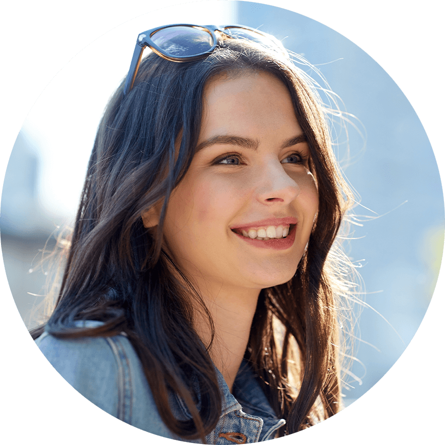 young woman smiling